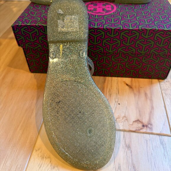 Tory Burch Mini Miller Flat Thong Sandals (Green Multi/Gold) - Picture 7 of 7